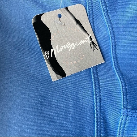 New Free People FP Movement Blue XS Leggings Strappy Bottoms NWT Yoga Jogging - Picture 15 of 16